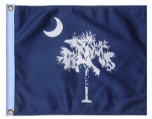STATE OF SOUTH CAROLINA / PALMETTO 11in X 15in Flag with GROMMETS 