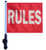 SSP Flags RULES Golf Cart Flag with SSP Flags Bracket and Pole