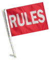 RULES Car Flag with Pole
