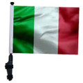 SSP Flags ITALY Golf Cart Flag with SSP Flags Bracket and Pole