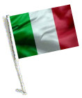 ITALY Car Flag with Pole