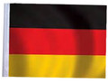 GERMANY SSP Motorcycle Flag with Sissybar or Trunk Style Pole