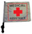 SSP Flags MEDICAL ASSISTANCE 11"x15" Flag with Pole and EZ On Extended Straps Bracket
