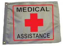 MEDICAL ASSISTANCE 11in X 15in Flag with GROMMETS