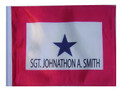 PERSONALIZED BLUE STAR 11in x 15in Flag with Options