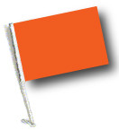 Orange Solid Color Double-Sided Car Flag