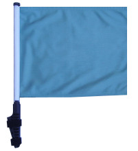 SSP Flags LIGHT BLUE / SKY BLUE 11"x15" Flag with Pole and EZ On Extended Straps Bracket
