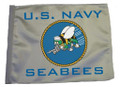 US Navy Seabees SSP Motorcycle Flag with Sissybar or Trunk Style Pole
