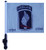 SSP Flags 173rd AIRBORNE 11"x15" Flag with Pole and EZ On Extended Straps Bracket
