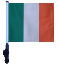 SSP Flags IRELAND 11"x15" Flag with Pole and EZ On Extended Straps Bracket
