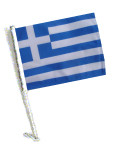 GREECE Car Flag with Pole 