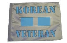 Korean Veteran Service Ribbon SSP Motorcycle Flag with Sissybar or Trunk Style Pole