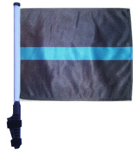   SSP Flags THIN BLUE LINE Golf Cart Flag with Brackets and Pole