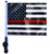 Thin Red Line USA Black and White Flag - 11in.x15in.