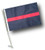 THIN RED LINE Car Flag with Pole