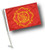 FIRE DEPT MALTESE CROSS DESIGN Car Flag with Pole