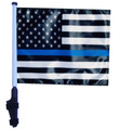 Thin Blue Line USA Black and White Flag - 11in.x15in.