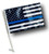 Thin Blue Line USA Black & White Flag - Approx. Size 11in.x15in.