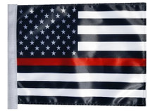 Thin Red Line USA Black and White Flag - 11in.x15in.