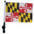SSP Flags STATE of MARYLAND Golf Cart Flag with SSP Flags Bracket and Pole