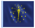 State of Indiana 11in x15 Replacement Flag for Motorcycle, Golf Cart and Car flag poles