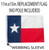 TEXAS 11in x15 Replacement Flag for Motorcycle, Golf Cart and Car flag poles