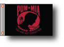 RED POW MIA 11 in x 15 in Flag with GROMMETS 