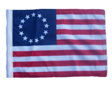 SSP Flags Betsy Ross Motorcycle Flag with Sissybar Pole or Trunk Pole