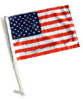 USA, UNITED STATES, AMERICAN, Flag with Car Flag Pole 