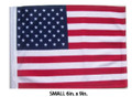 USA, United States, American, Small 6x9 Golf Cart Flag with SSP Flags EZ On & Off Bracket  FLAG - SMALL 6in.x9in.