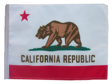 SSP Flags State of California Motorcycle Flag with Sissybar Pole or Trunk Pole