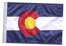  SSP Flags State of Colorado Motorcycle Flag with Sissybar Pole or Trunk Pole
