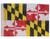 SSP Flags STATE of MARYLAND Motorcycle Flag with Sissybar Pole or Trunk Pole