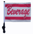 SSP Flags BEVERAGE Golf Cart Flag with SSP Flags Bracket and Pole