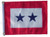 TWO BLUE STAR 11in X 15in Flag with GROMMETS 