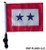 SSP Flags TWO BLUE STAR Golf Cart Flag with SSP Flags Bracket and Pole