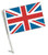 UNION JACK Car Flag with Pole, BRITISH Car Flag with Pole