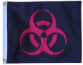BIOHAZARD RED 11in X 15in Flag with GROMMETS, SSP Flags
