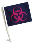 BIOHAZARD RED Car Flag and Pole
