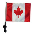SSP Flags CANADA 11"x15" Flag with Pole and EZ On Extended Straps Bracket
