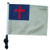 SSP Flags CHRISTIAN 11"x15" Flag with Pole and EZ On Extended Straps Bracket
