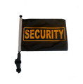 SSP Flags SECURITY 11"x15" Flag with Pole and EZ On Extended Straps Bracket
