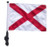 SSP Flags STATE of ALABAMA 11"x15" Flag with Pole and EZ On Extended Straps Bracket
