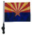 SSP Flags STATE of ARIZONA 11"x15" Flag with Pole and EZ On Extended Straps Bracket
