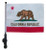 SSP Flags STATE of CALIFORNIA 11"x15" Flag with Pole and EZ On Extended Straps Bracket
