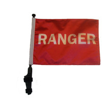 SSP Flags RANGER 11"x15" Flag with Pole and EZ On Extended Straps Bracket
