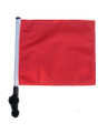 SSP Flags ORANGE 11"x15" Flag with Pole and EZ On Extended Straps Bracket
 (Not safety the Orange)