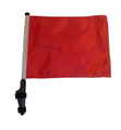 SSP Flags RED 11"x15" Flag with Pole and EZ On Extended Straps Bracket
