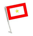 GOLD STAR Car Flag with Pole