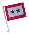TWO BLUE STAR Car Flag with Pole